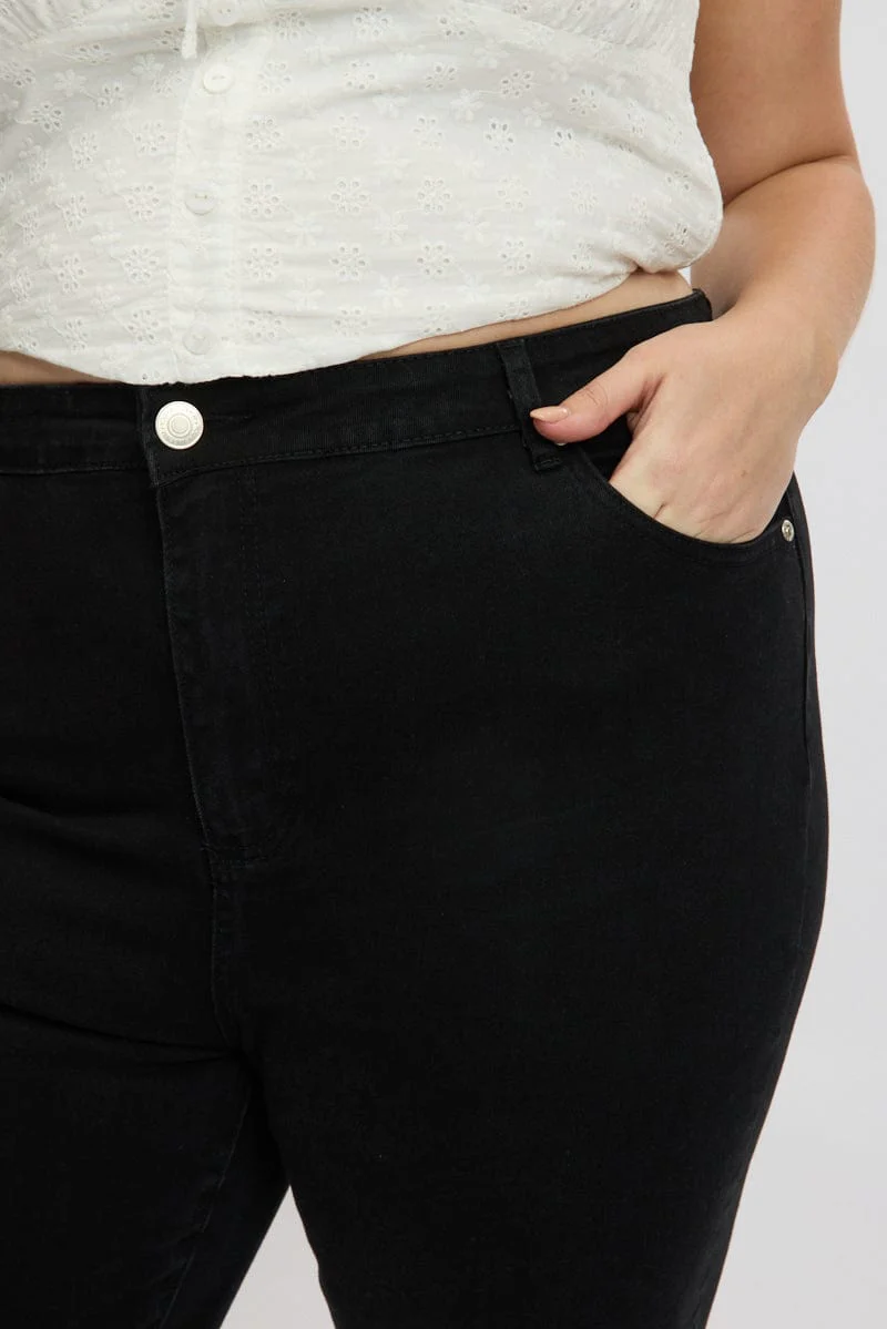 Black Capri Jeans Mid Rise - Image 6