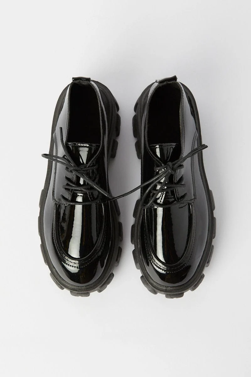 Black Chunky Sole Flat Loafer - Image 5