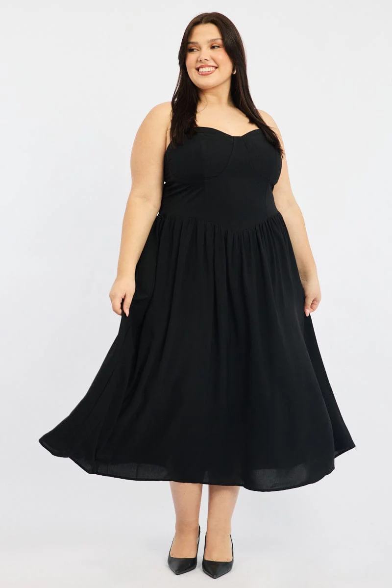 Black Corset Bust Dress Full Dress - Image 2