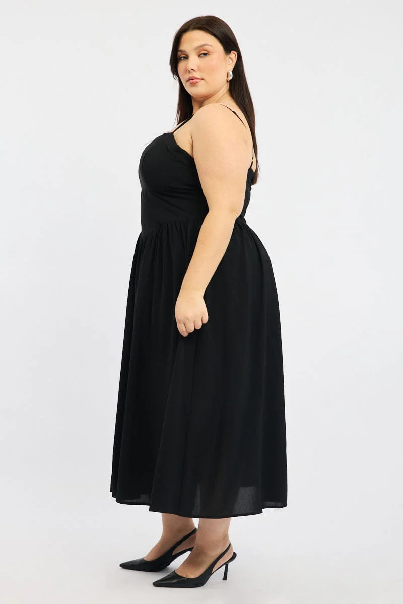 Black Corset Bust Dress Full Dress - Image 3