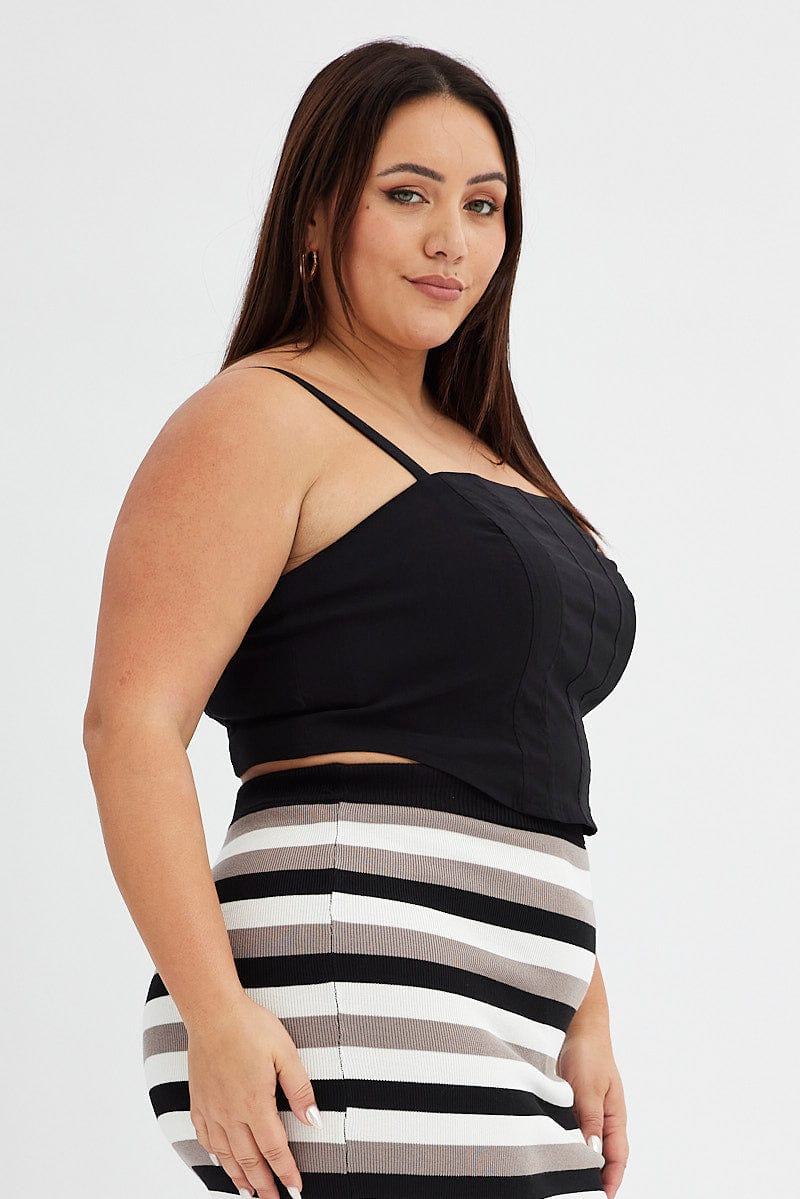 Black Corset Top Sleeveless - Image 4