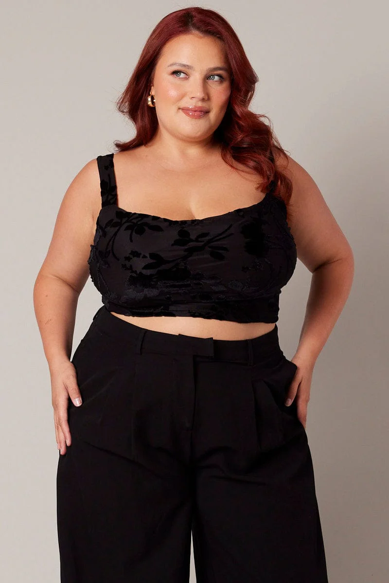 Black Cowl Top Sleeveless - Image 3