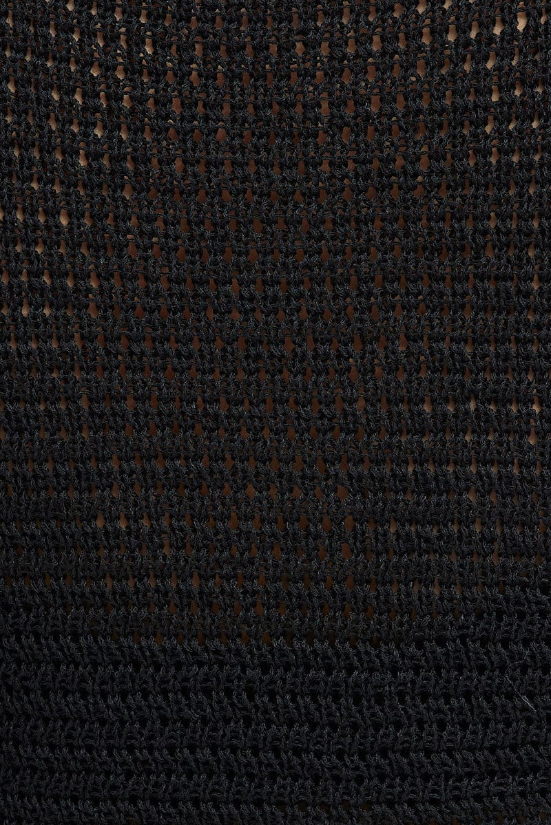 Black Crochet Knit Top - Image 6