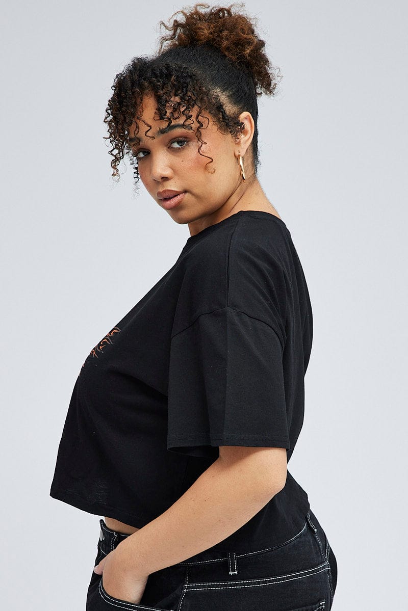 Black Crop Multi Eagle Tee Short Sleeve Jersey - Image 4