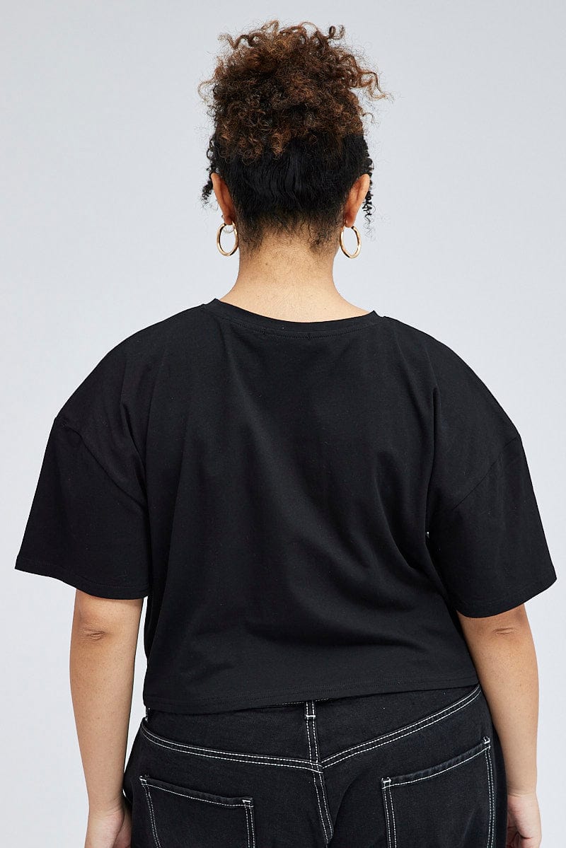 Black Crop Multi Eagle Tee Short Sleeve Jersey - Image 5