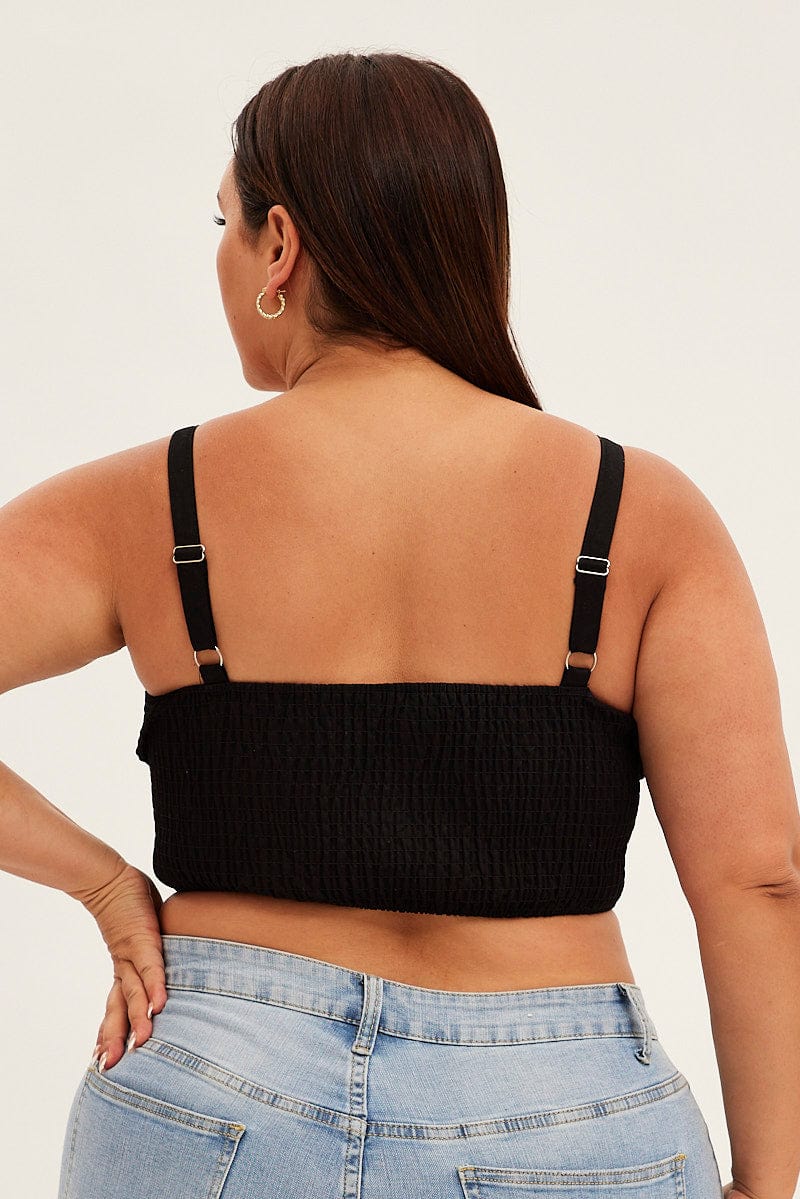 Black Crop Top Sleeveless Corset - Image 5