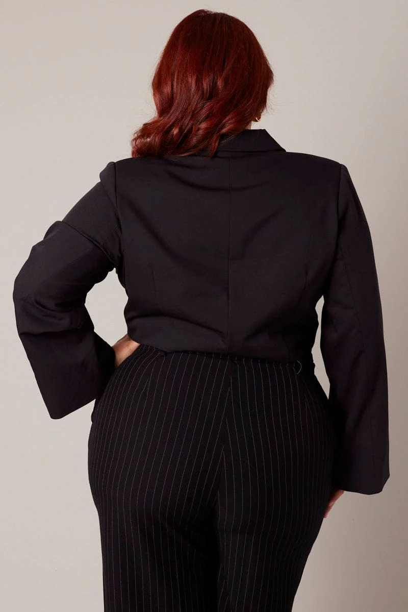 Black Cropped Blazer - Image 6