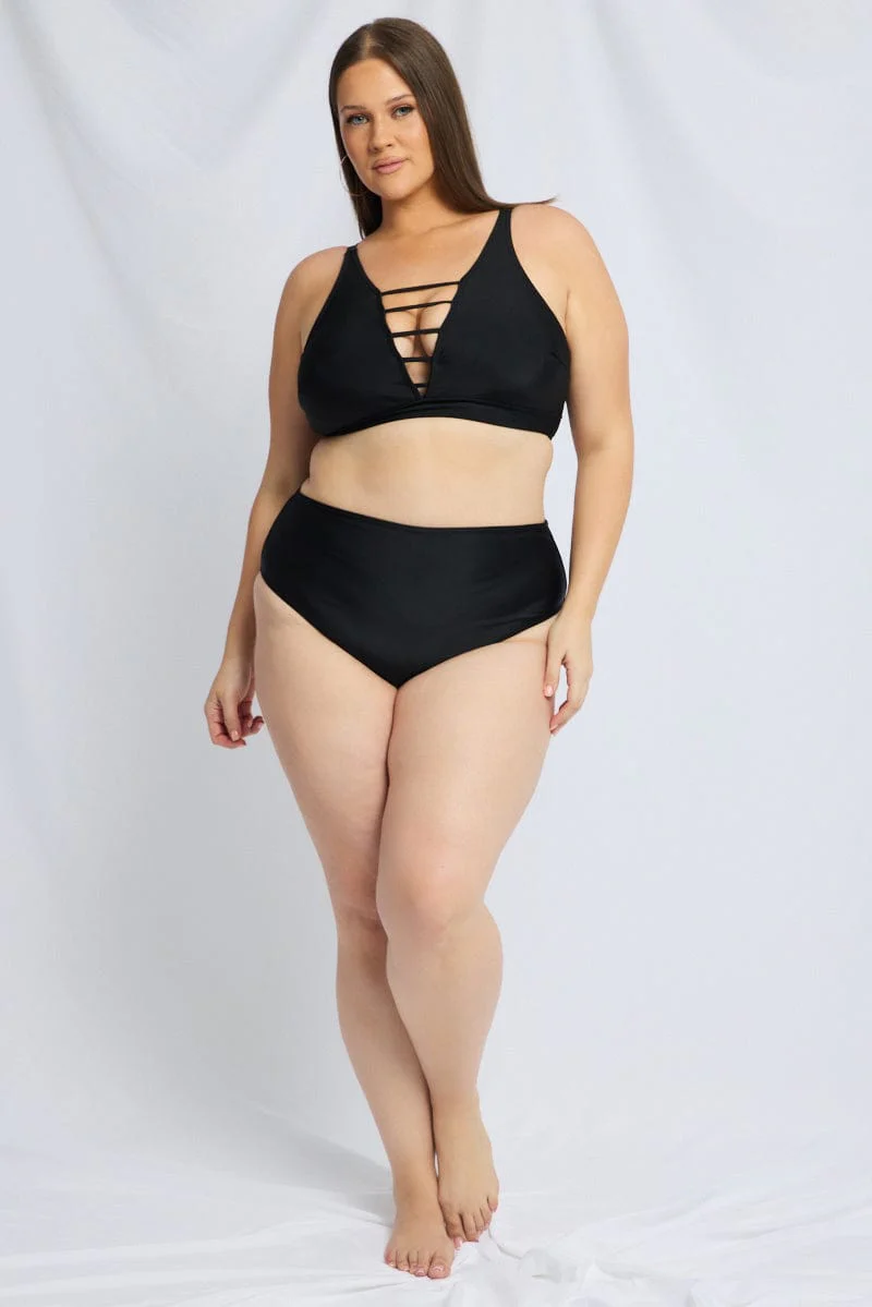 Black Cut Out Detail Bikini Set - Image 3