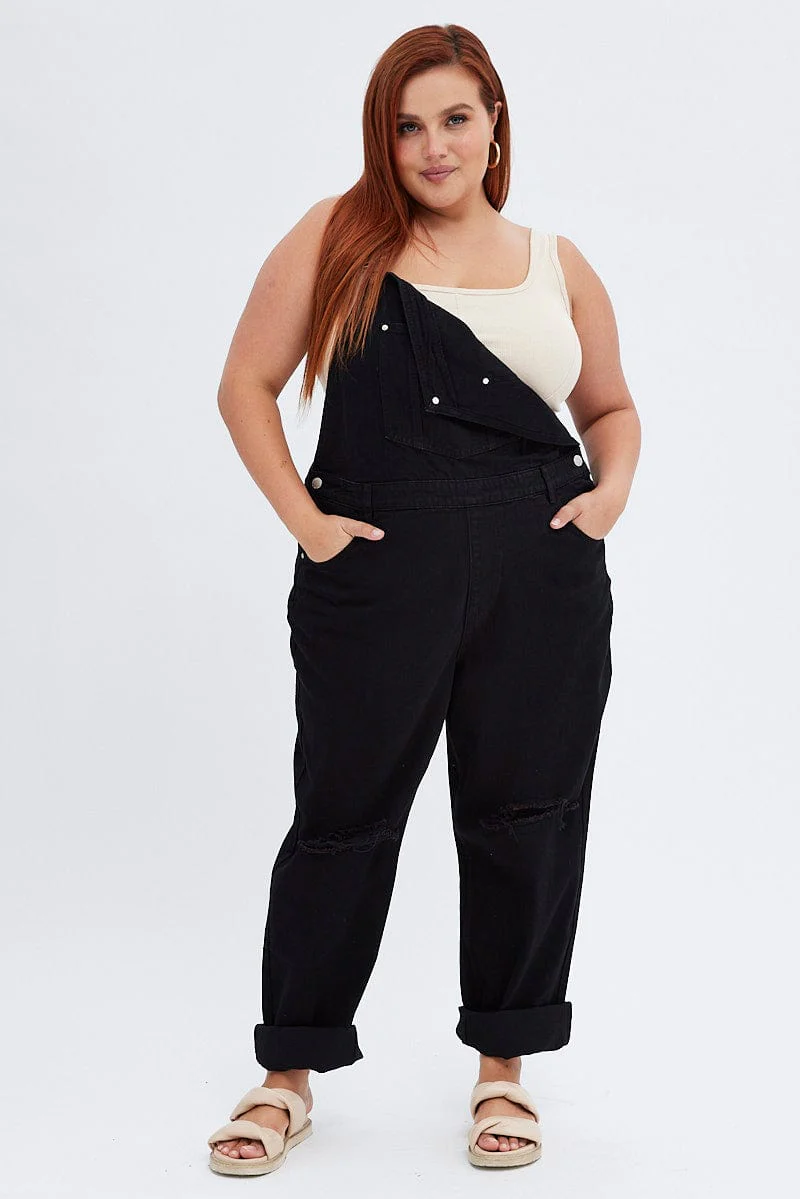 Black Denim Overall