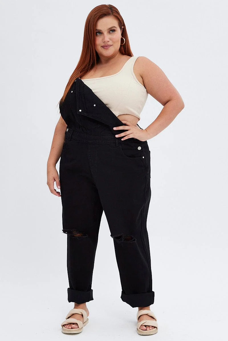 Black Denim Overall - Image 3