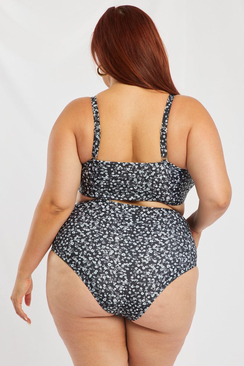 Black Ditsy Bikini Set - Image 5