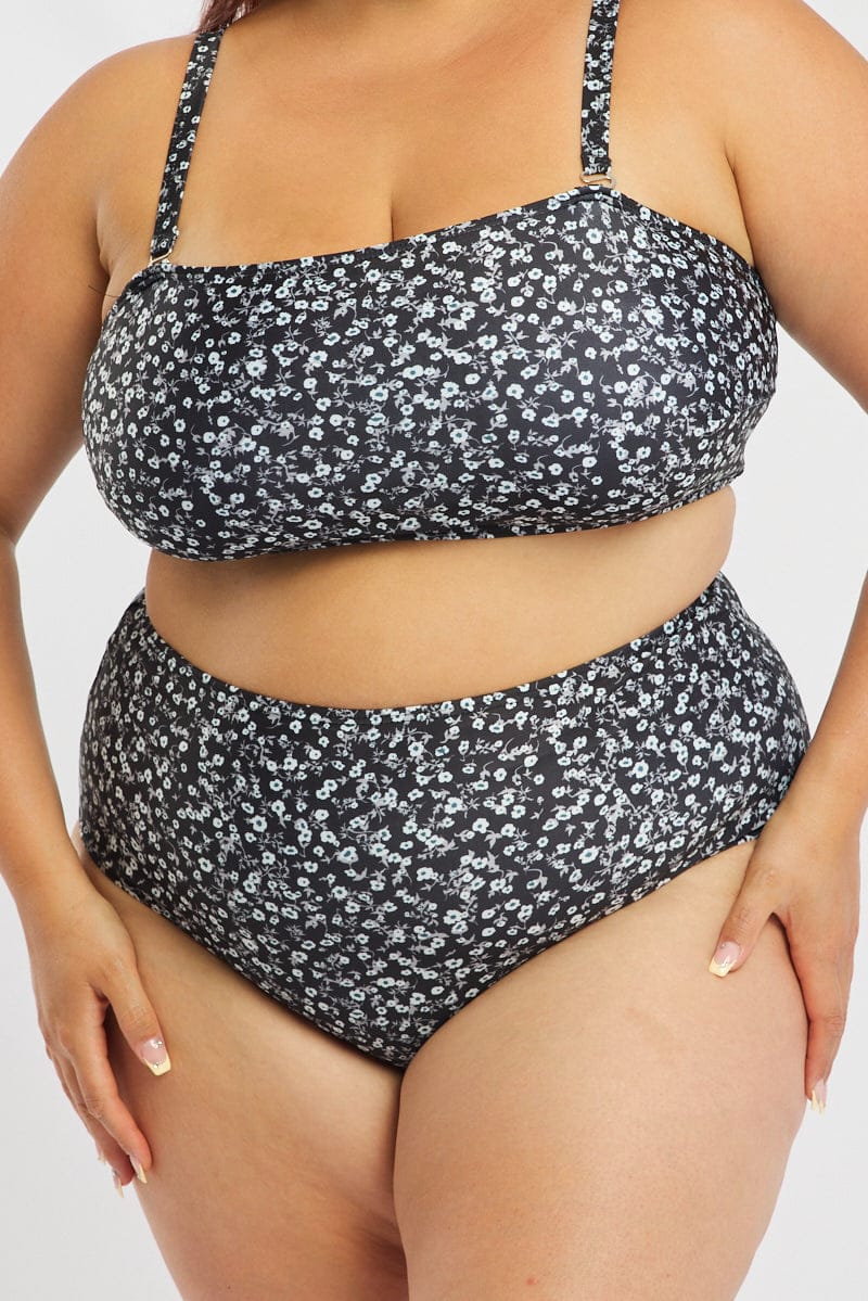 Black Ditsy Bikini Set - Image 6