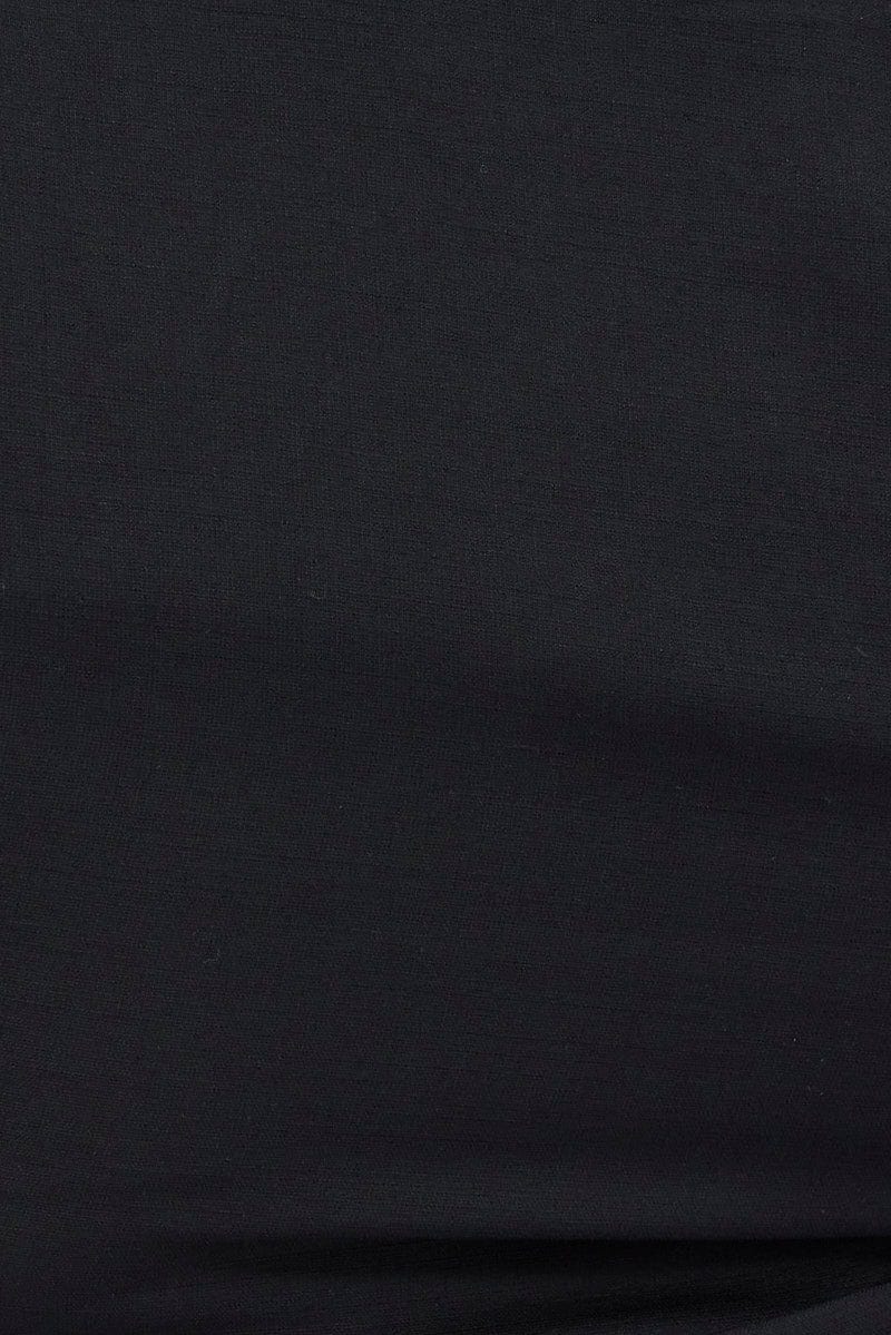 Black Fit And Flare Dress Short Sleeve V-neck - Image 6