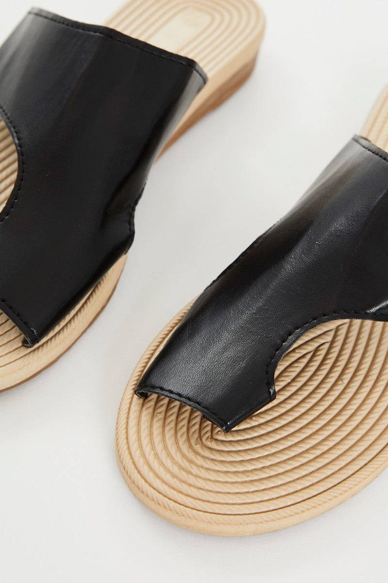 Black Flat Slides - Image 2