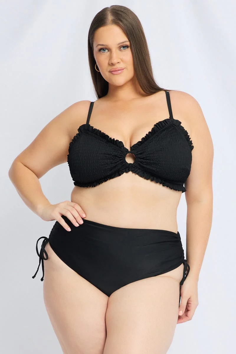 Black Frilly Bikini Set - Image 2