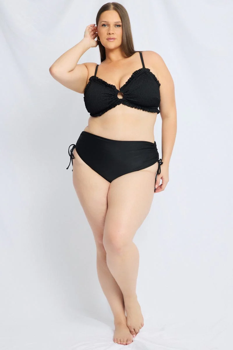 Black Frilly Bikini Set - Image 3