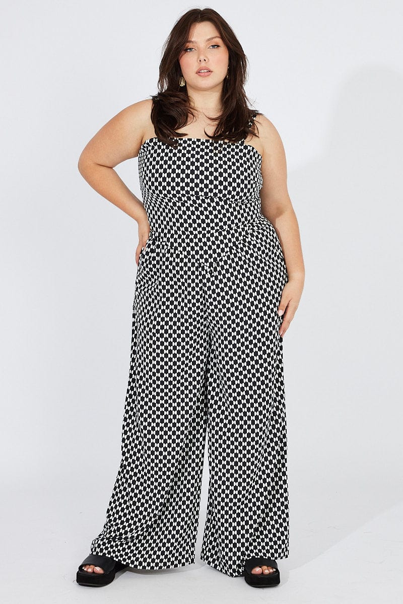 Black Geo Scarf Crop Top Sleeveless - Image 2