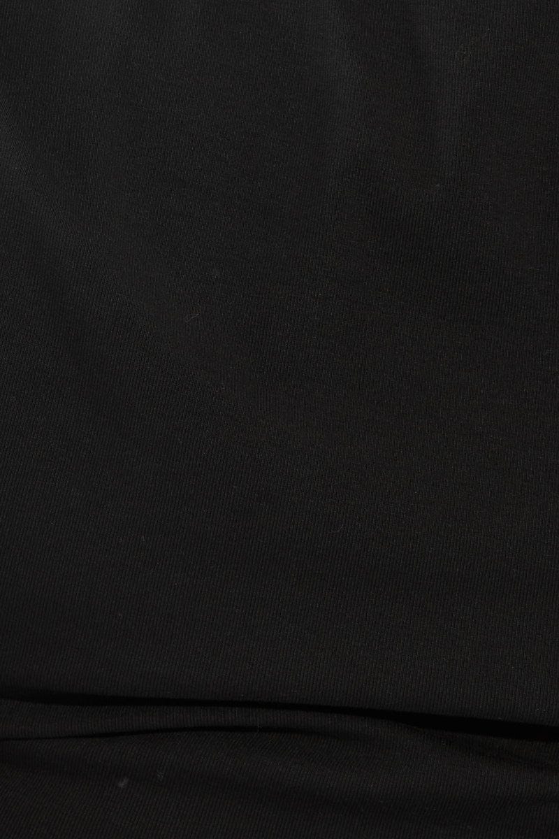 Black Graphic T-shirt Short Sleeve Crew Neck - Image 6