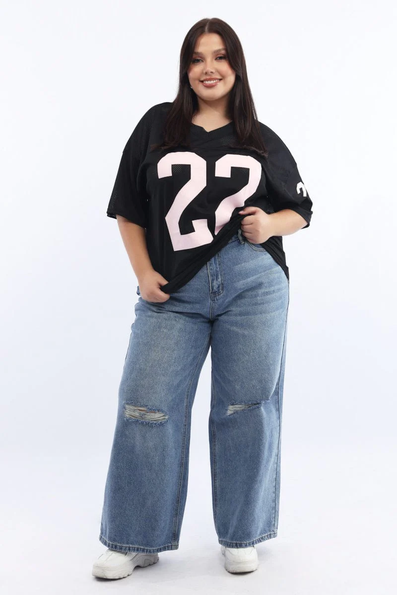 Black Graphic T-shirt Short Sleeve Crew Neck - Image 3