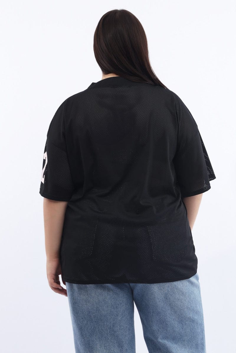 Black Graphic T-shirt Short Sleeve Crew Neck - Image 5