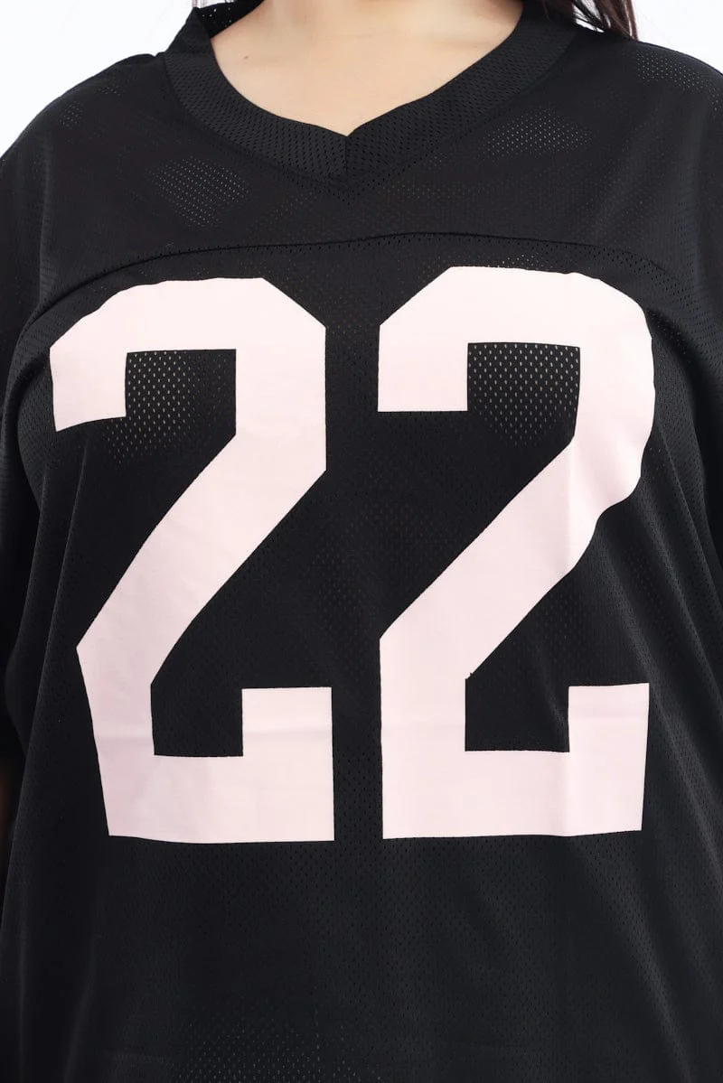 Black Graphic T-shirt Short Sleeve Crew Neck - Image 6