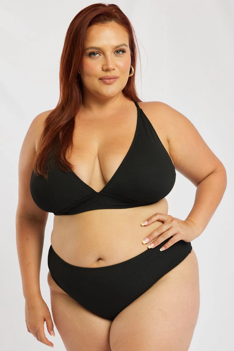 Black Halter Bikini Set