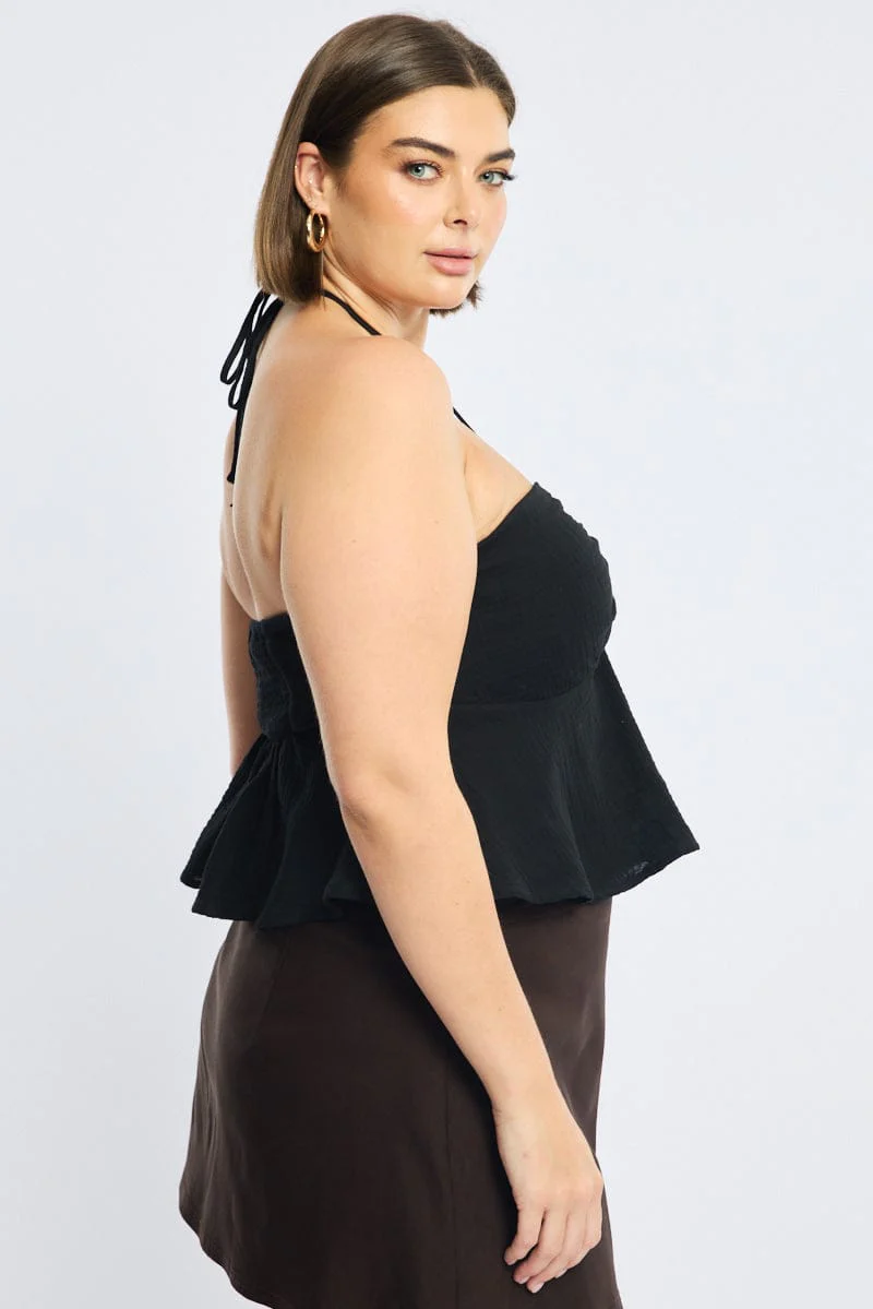 Black Halter Top Sleeveless - Image 3