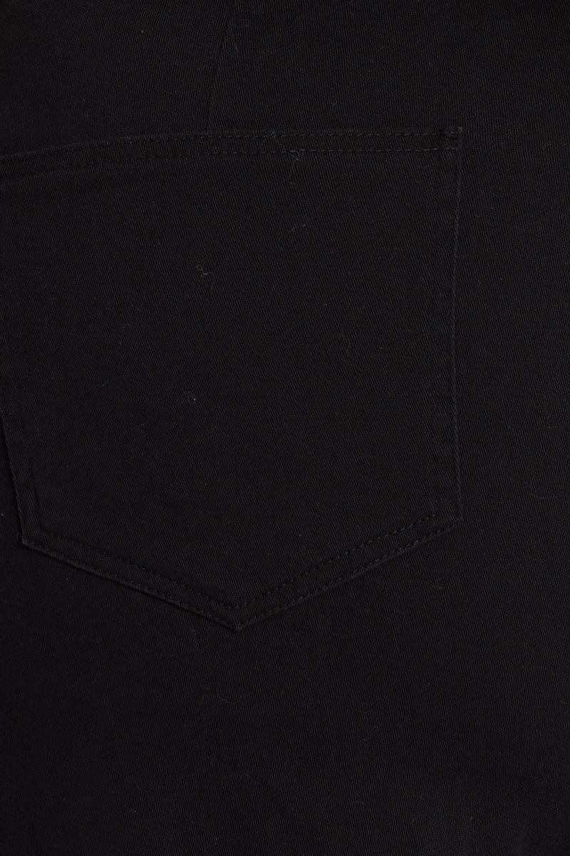 Black High Waist Stretch Wide Leg Pant - Image 6