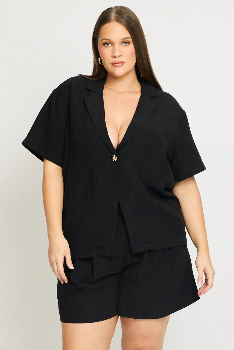 Black Jacket Short Sleeve