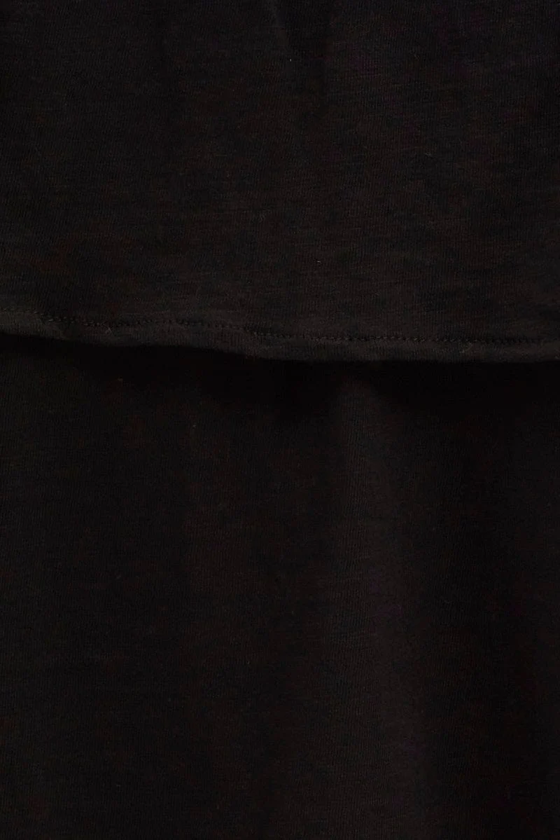 Black Jersey Top Off Shoulder - Image 6