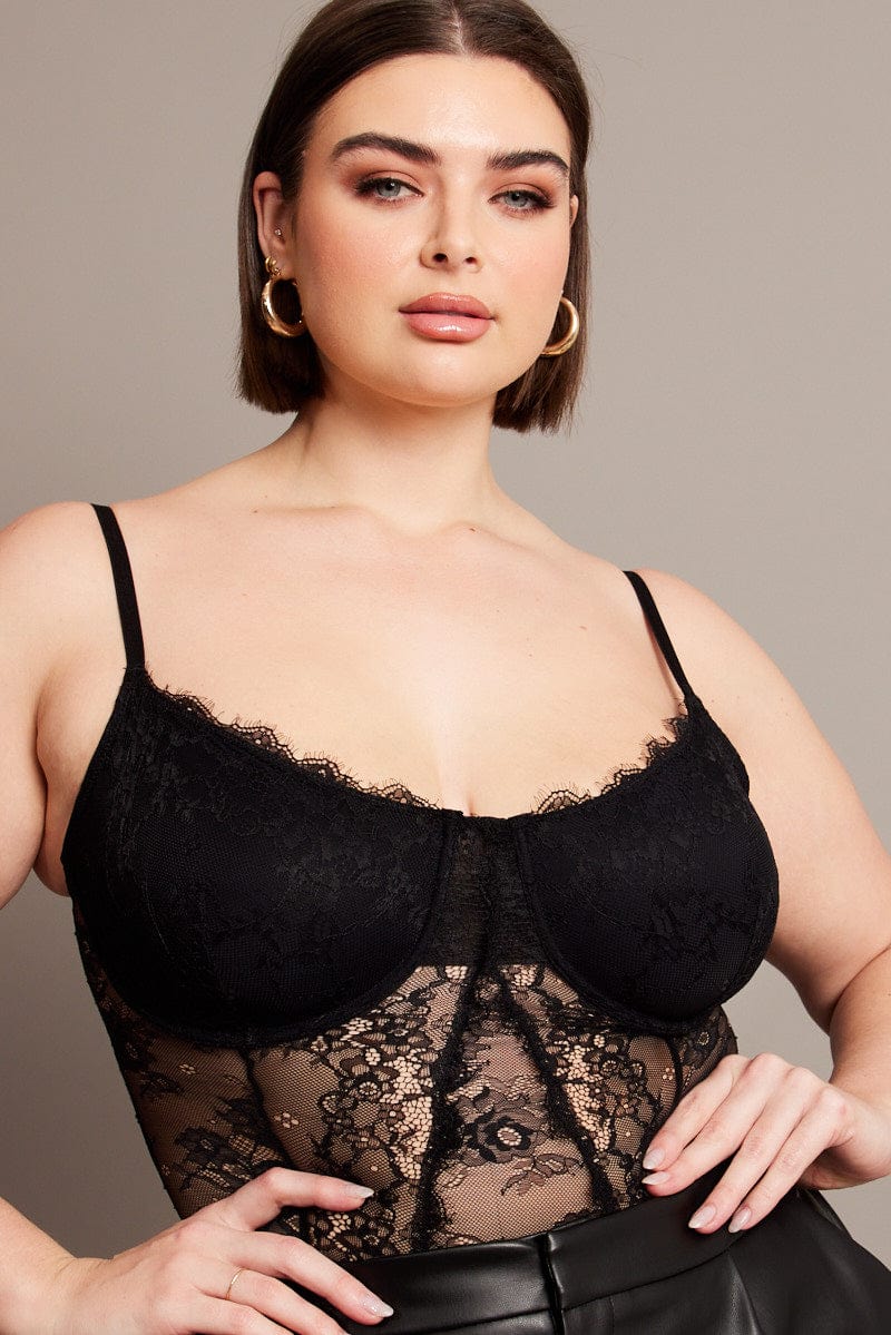 Black Lace Bodysuit - Image 3
