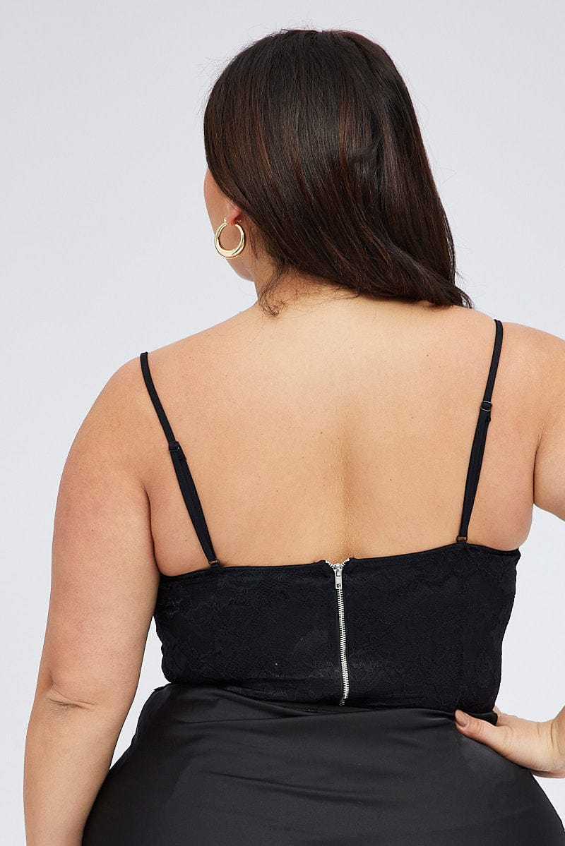 Black Lace Corset Bodysuit - Image 5