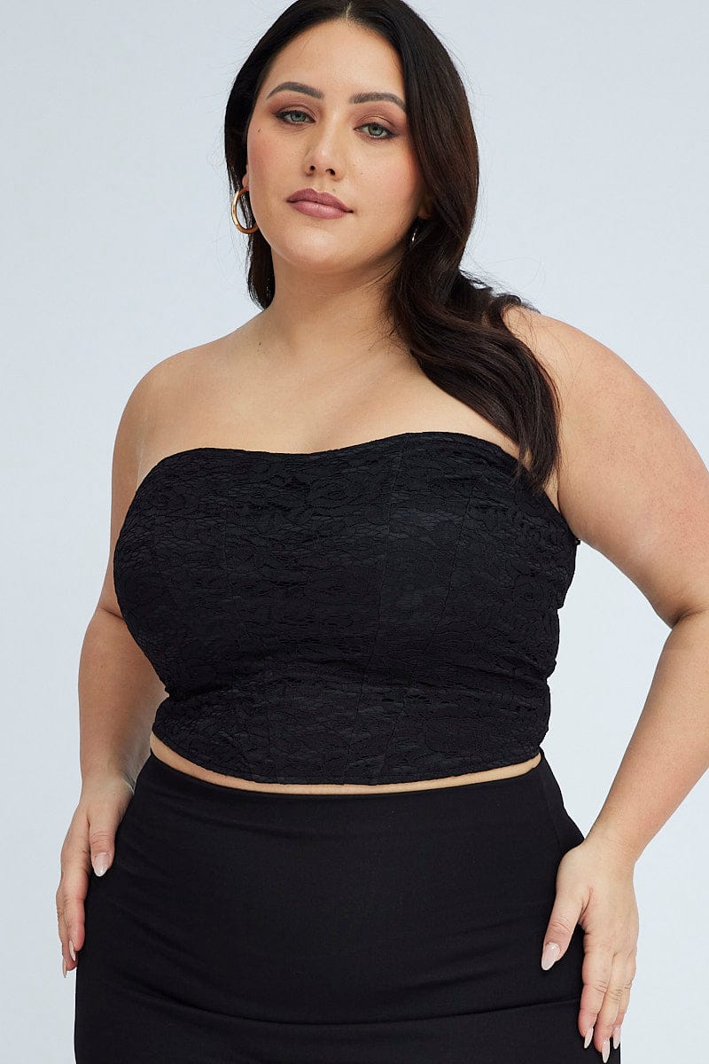 Black Lace Corset Top - Image 3