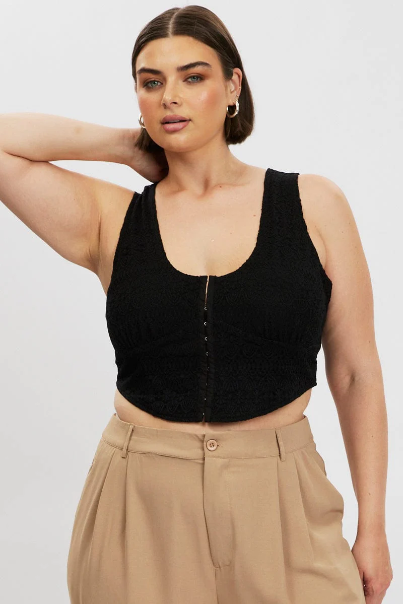 Black Lace Corset Top - Image 3