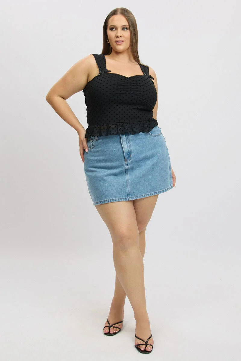 Black Lace Top Sleeveless - Image 2