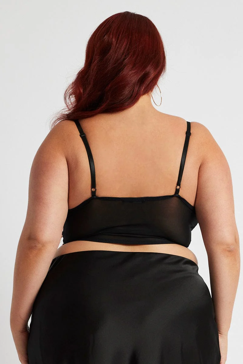 Black Lace Top Sleeveless Sweetheart Neckline - Image 5