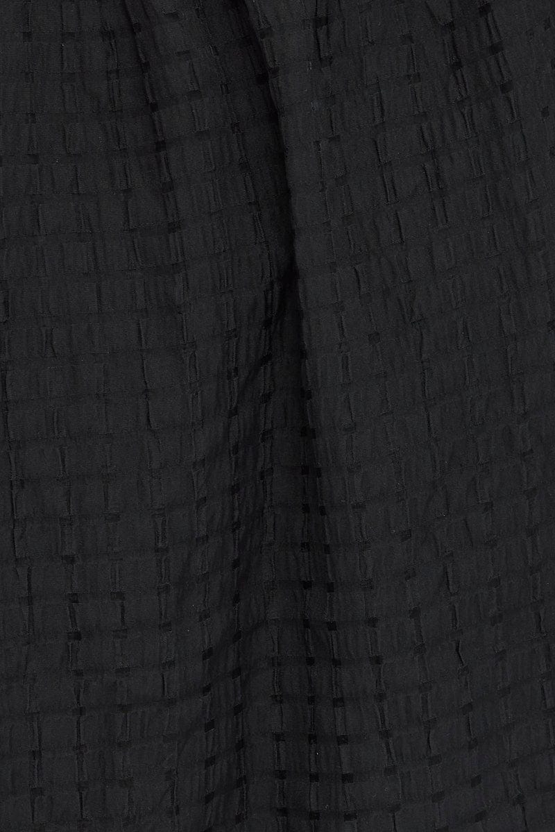 Black Midi Dress Elastic Strappy Back - Image 6