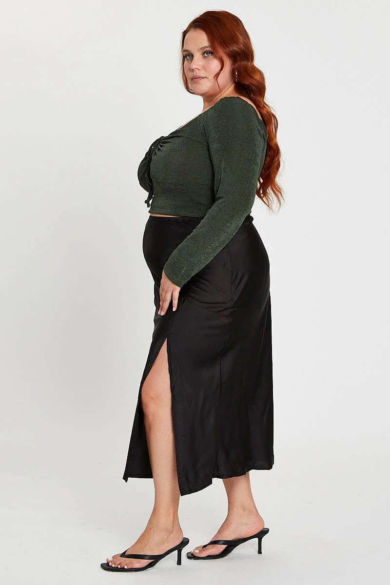 Black Midi Skirt - Image 4