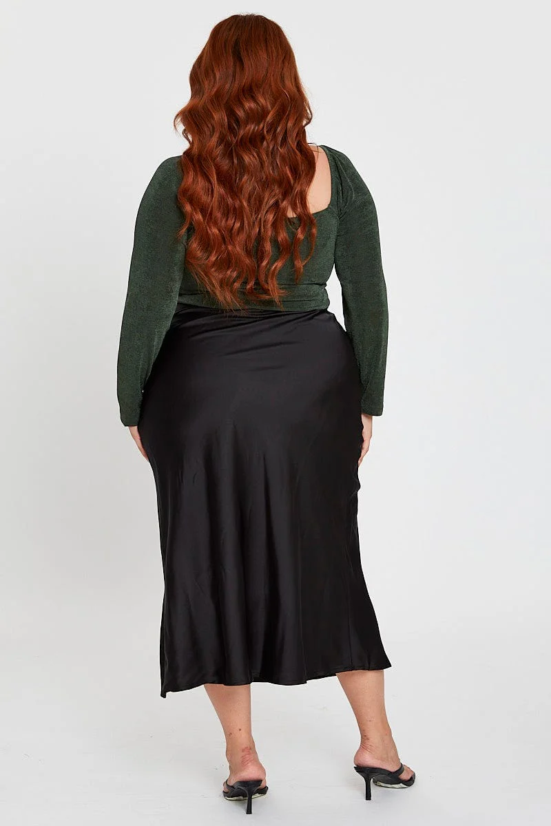 Black Midi Skirt - Image 5