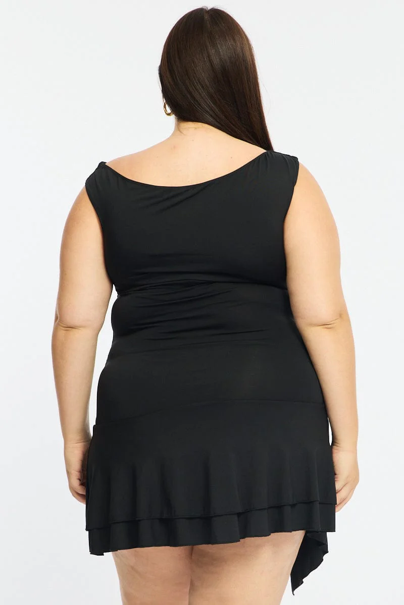 Black Mini Dress Off Shoulder - Image 6