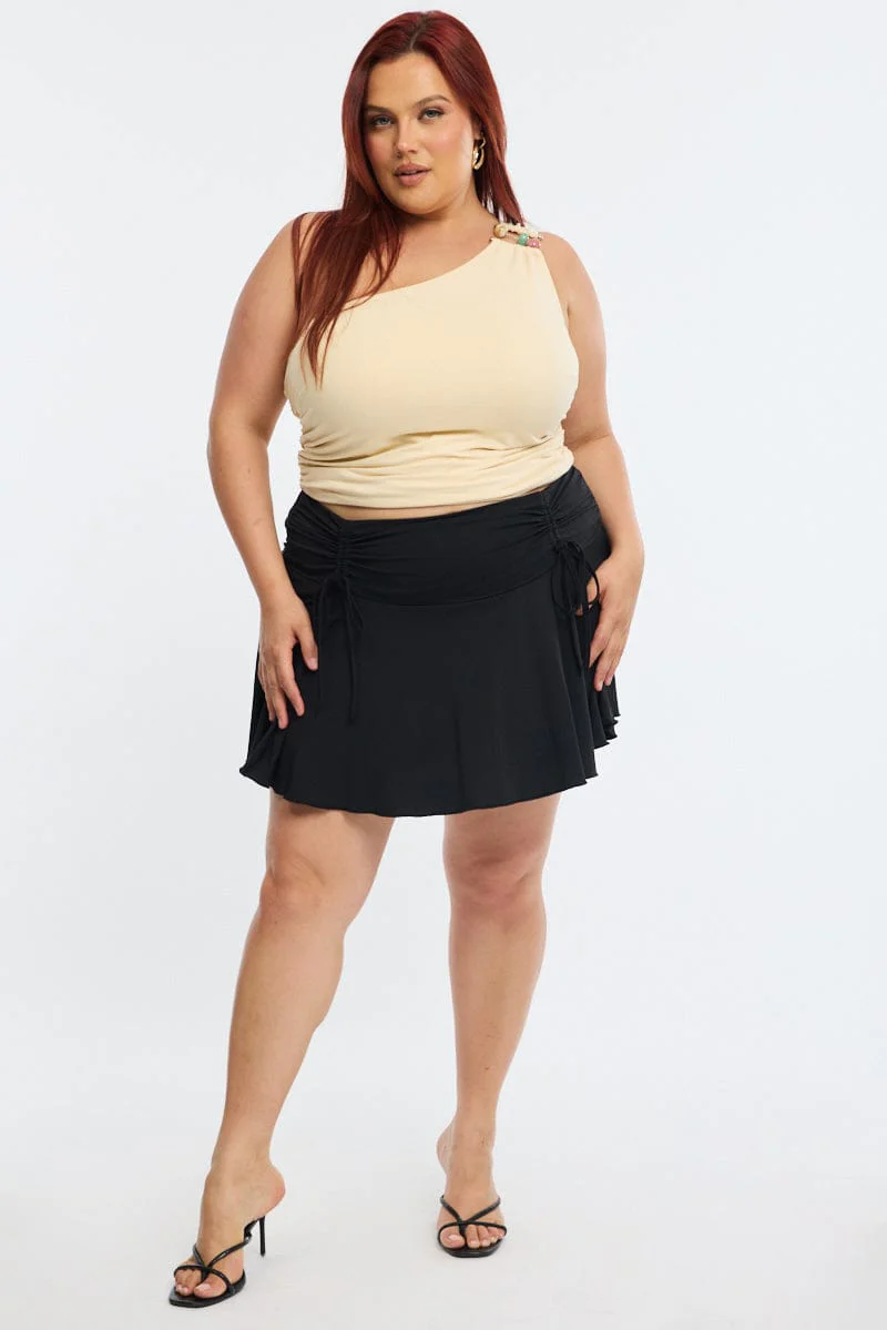 Black Mini Ruffle Skirt Jersey - Image 3