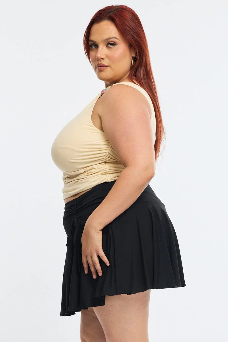 Black Mini Ruffle Skirt Jersey - Image 4