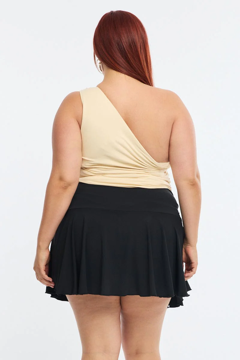 Black Mini Ruffle Skirt Jersey - Image 5