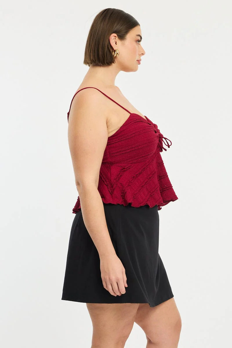 Black Mini Skirt Shorts Inserted Side Slit - Image 4