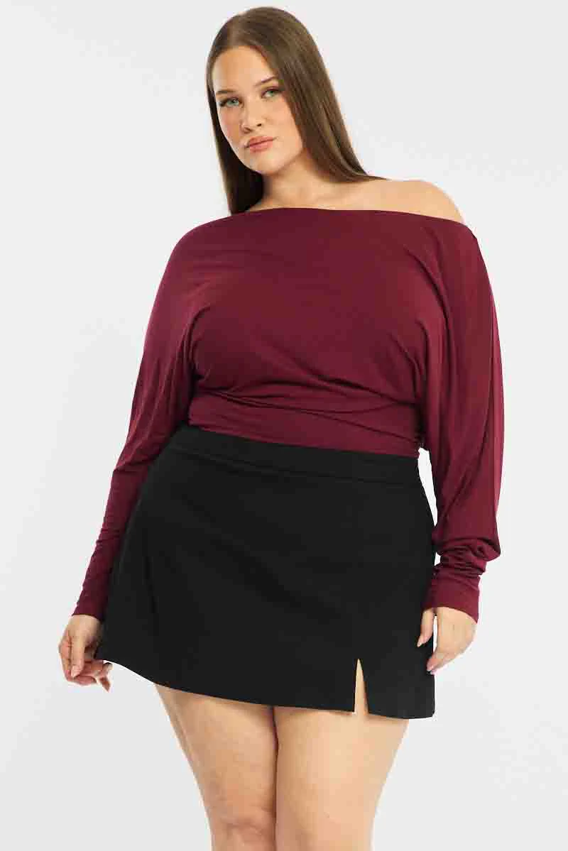 Black Mini Skirt Split - Image 3