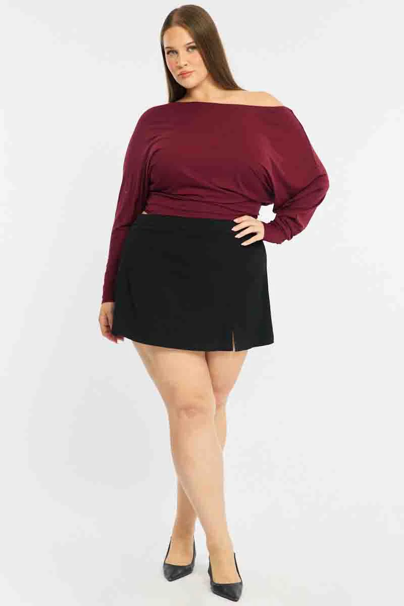 Black Mini Skirt Split - Image 4