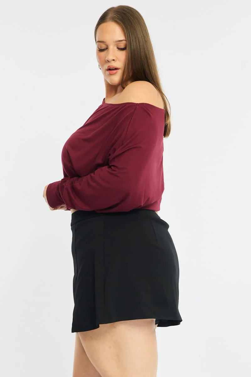 Black Mini Skirt Split - Image 5