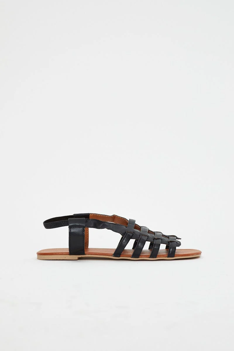 Black Multi Buckle Sandal - Image 2