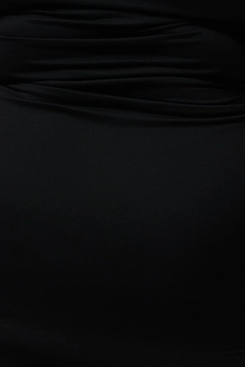 Black Off Shoulder Mini Bodycon - Image 6