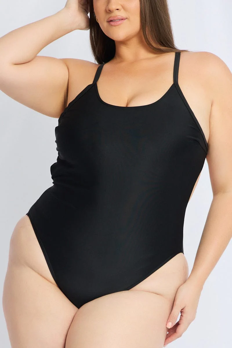 Black One Piece Swimsuit - Image 5